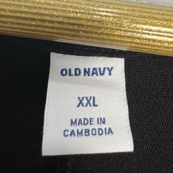 Old Navy Ruffle Long Sleeve Black Shift Dress Size XXL Classic Modest Preppy NWT - Picture 8 of 9